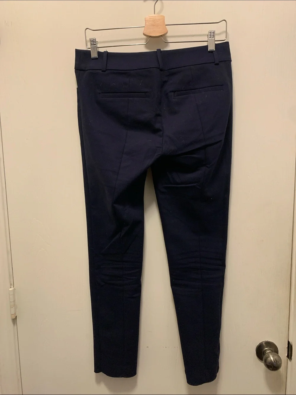 LOFT Navy Low-Rise Straight Leg Pants